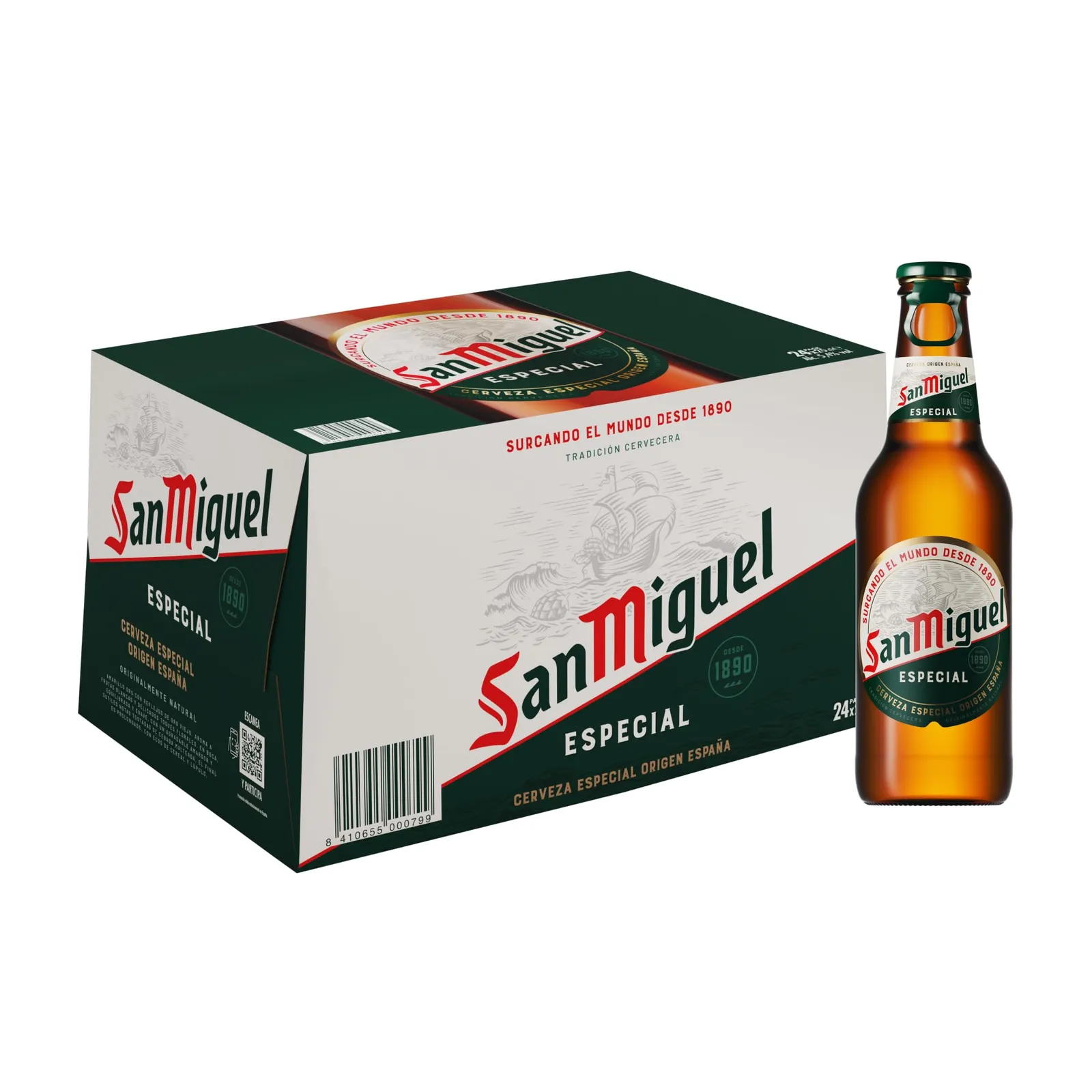 Pack 24 Botellines San Miguel Especial Lager 25cl