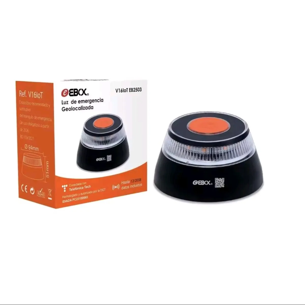 Baliza de emergencia Ebox V16 homologada DGT