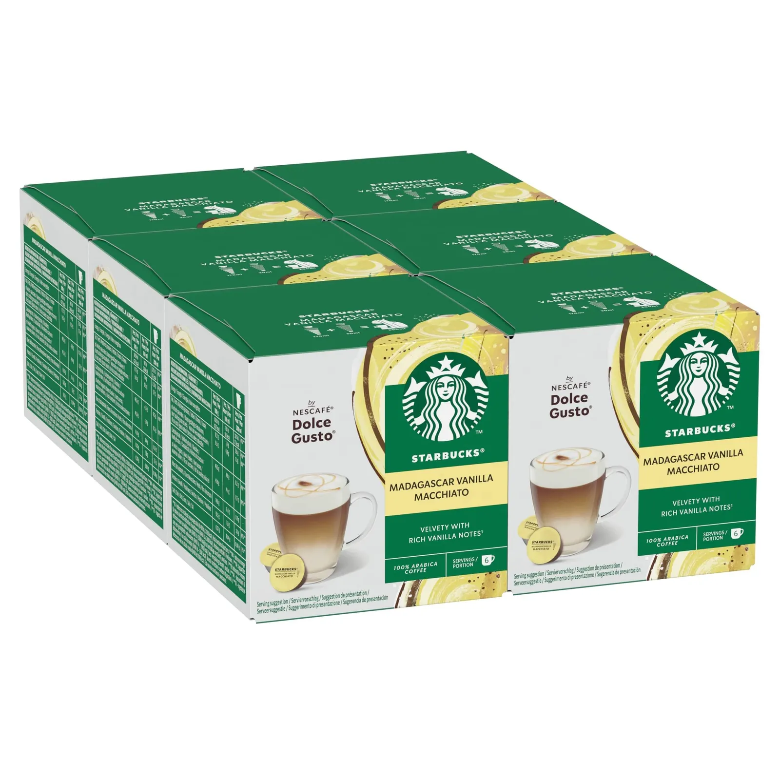 Cápsulas de Café STARBUCKS Vanilla Macchiato Nescafé Dolce Gusto 72uds