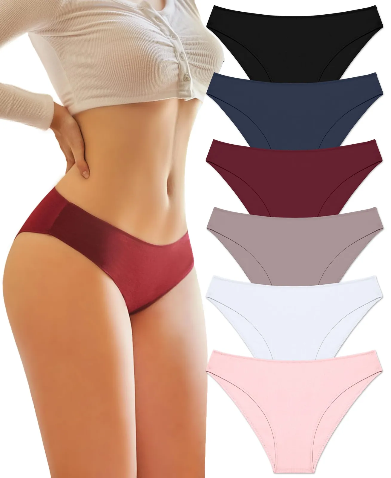 Pack 6 Bragas BeReady Mujer Algodón
