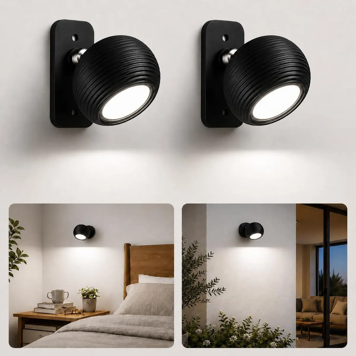 Aplique de Pared LED AURI CX02 Recargable Inalámbrico