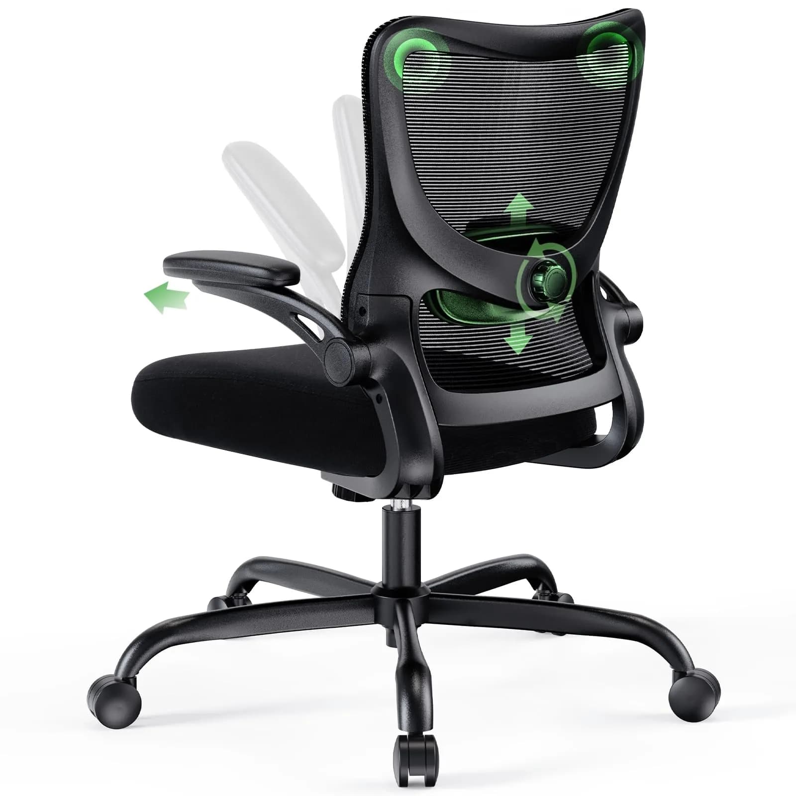 Silla de Oficina Marsail con Reposabrazos 3D y Soporte Lumbar Ajustable
