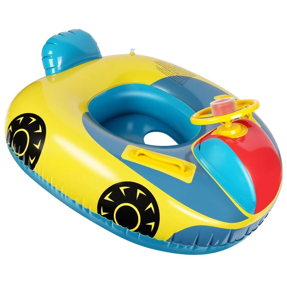 Flotador inflable para bebé con asiento y volante
