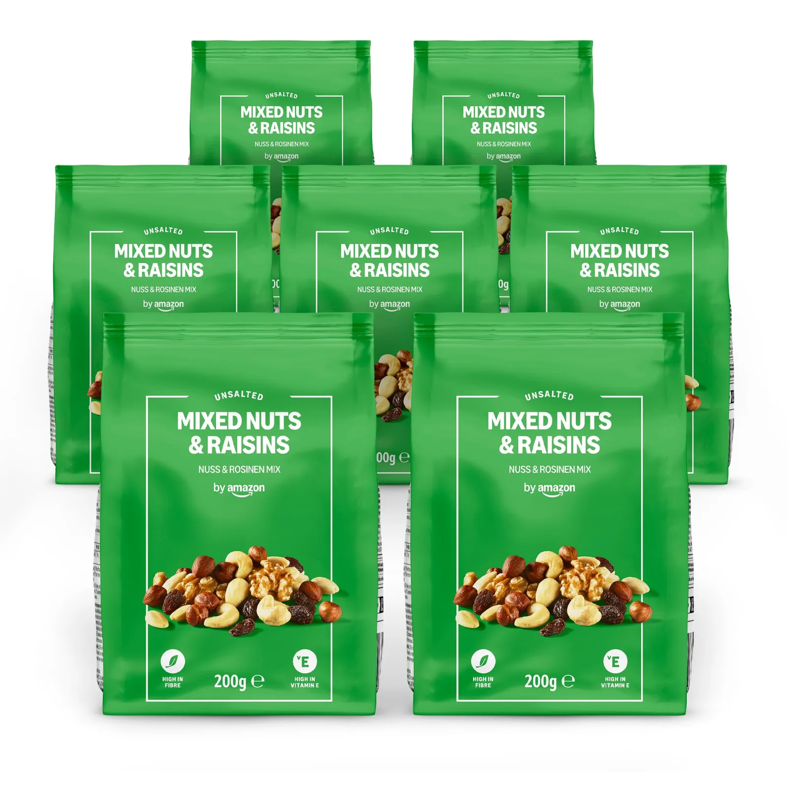 Amazon Mezcla Frutos Secos y Uvas Pasas 7x200gr