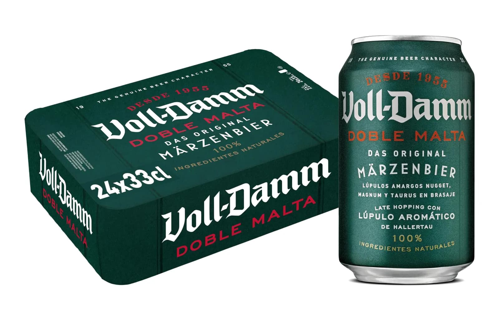 Pack 24 Cervezas Voll-Damm Doble Malta 33cl