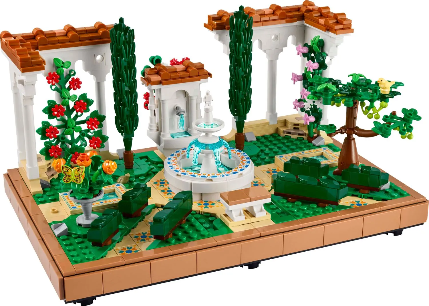 LEGO Icons Jardín con fuente 10359 - Set de 1302 piezas para adultos