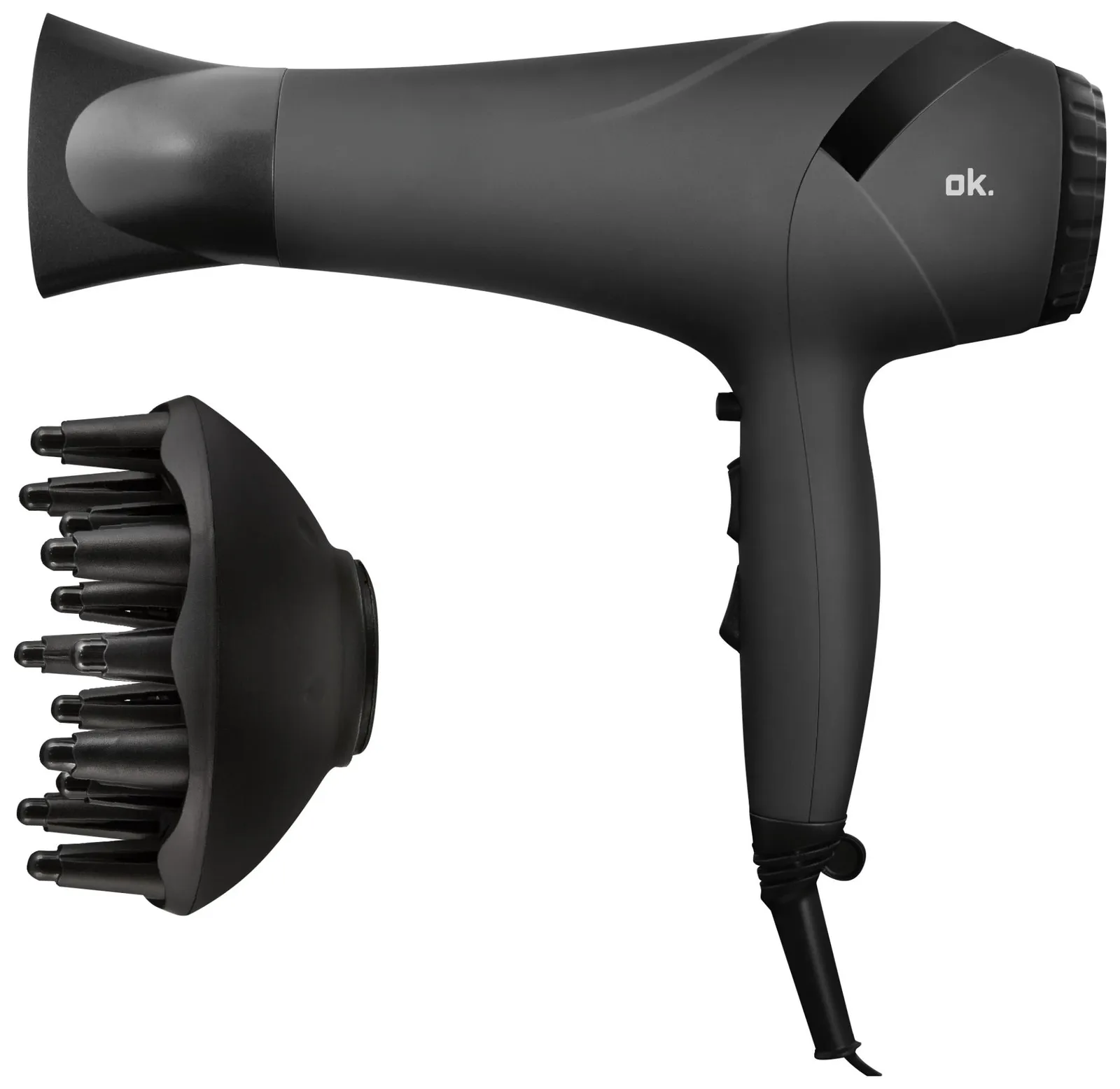 Secador de pelo Ok OHD 4211 B 2200W con 3 temperaturas y 2 velocidades