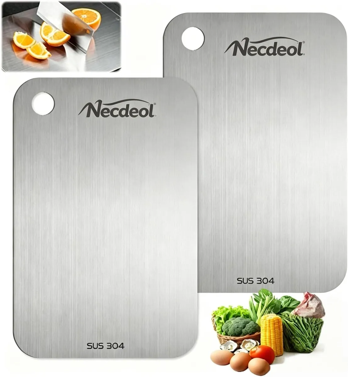 2 Piezas Tabla de Cortar de Titanio Necdeol