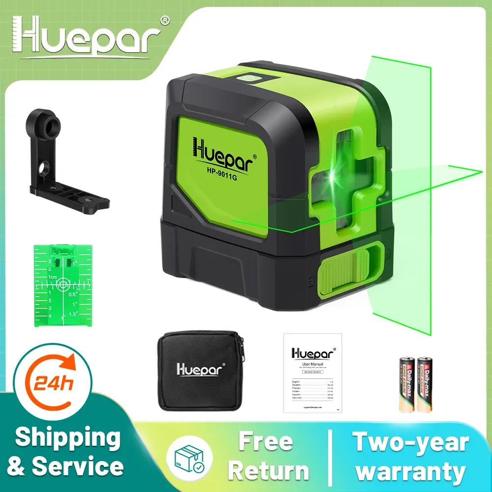 Nivel Láser Verde Huepar 9011G para alineación y nivelación