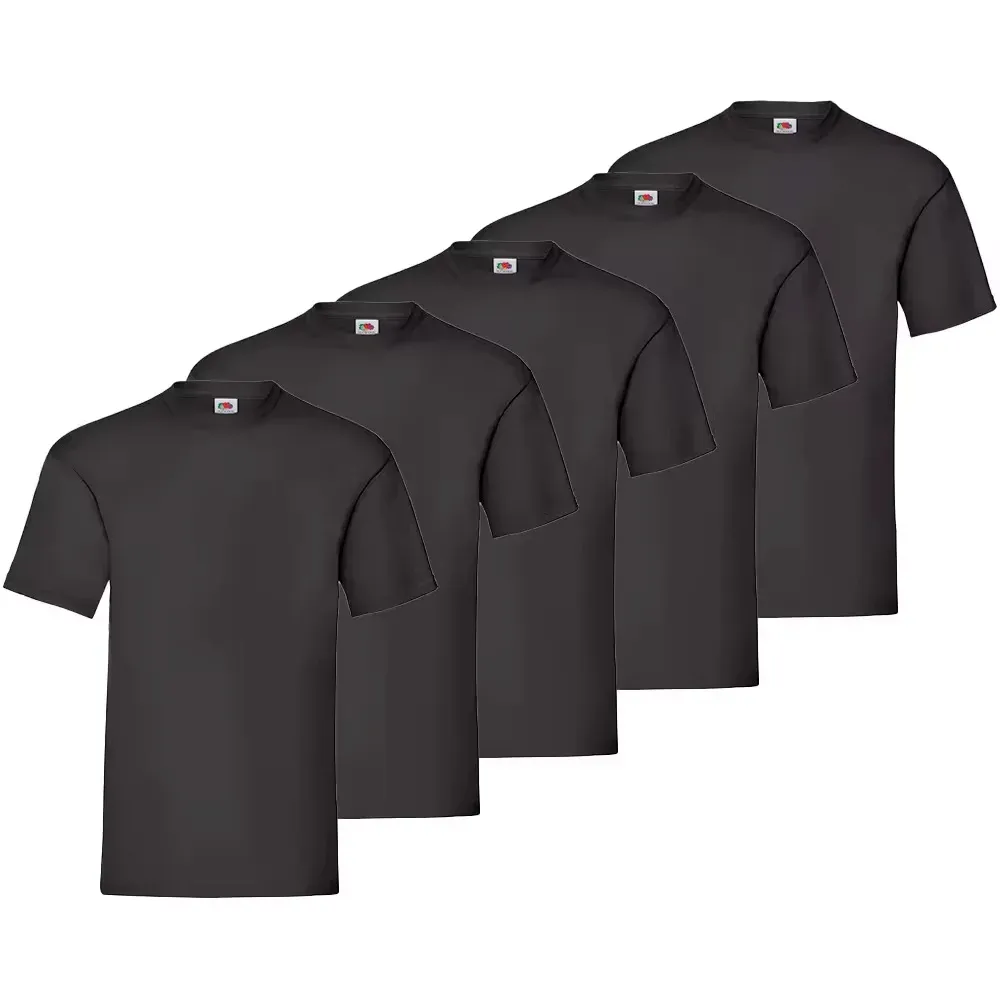 Pack 5 Camisetas Fruit of the Loom Unisex Algodón