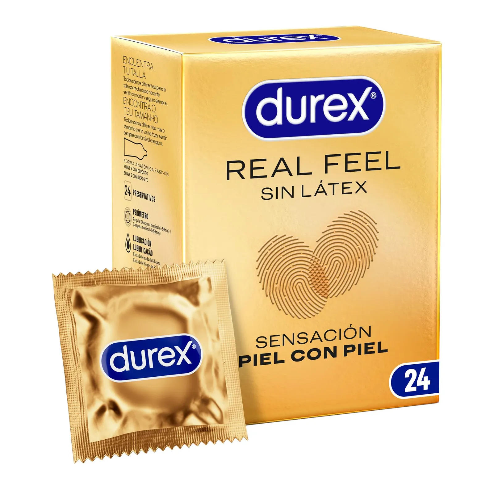 Pack 24 Preservativos Durex Real Feel