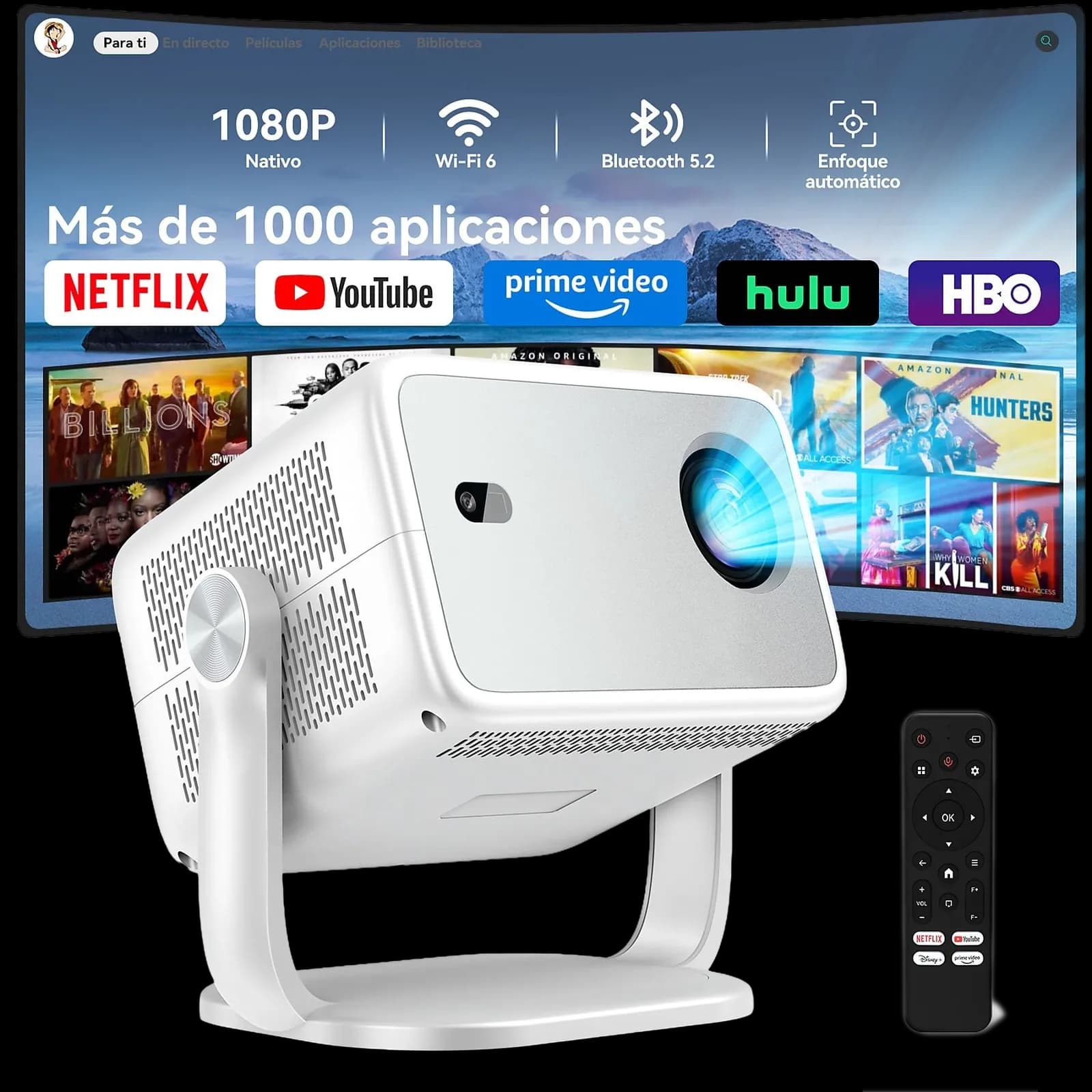 Proyector Huidun PT10 Full HD 330 ANSI