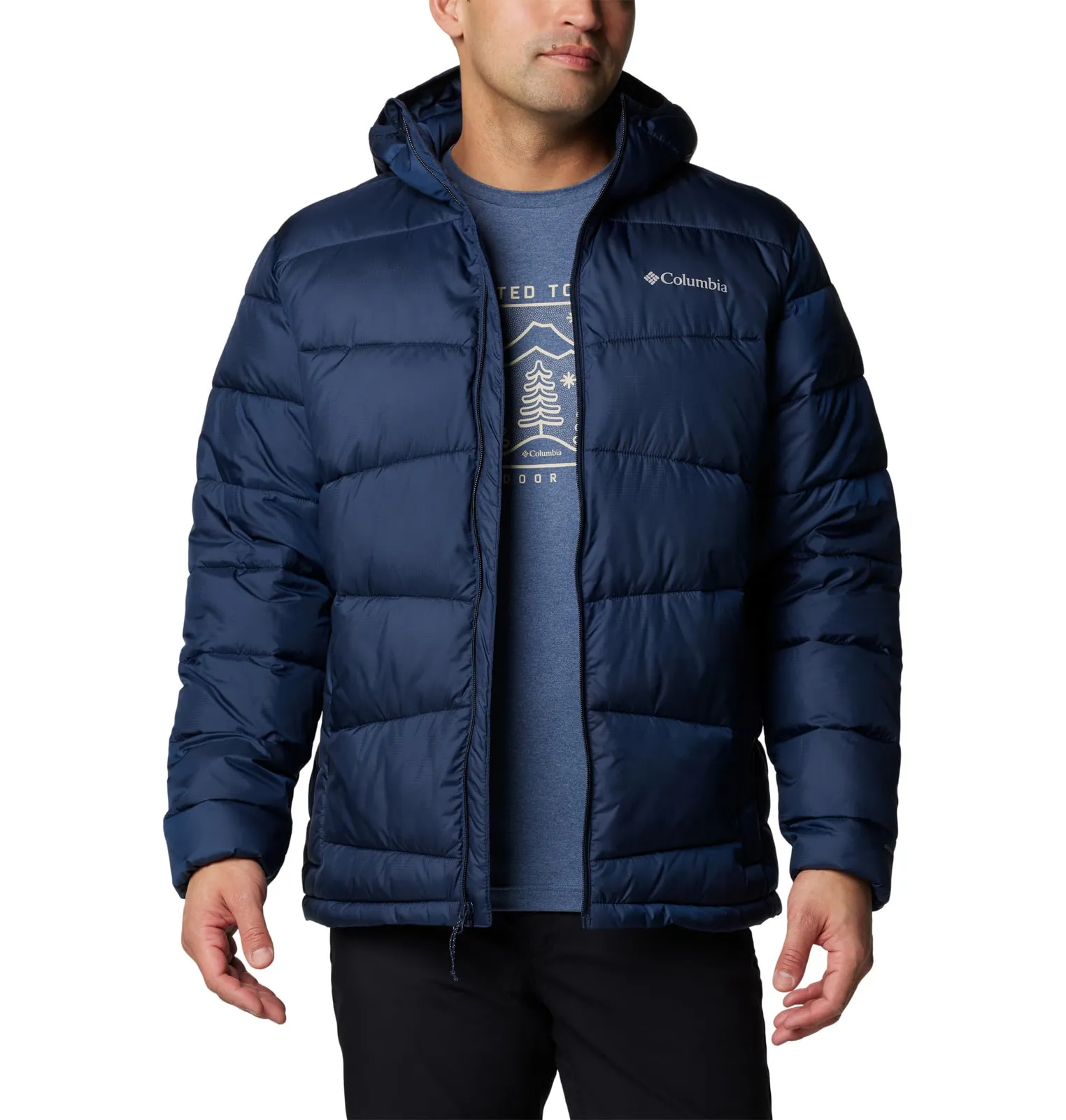 Chaqueta acolchada Columbia Fivemile Butte II con capucha para hombre