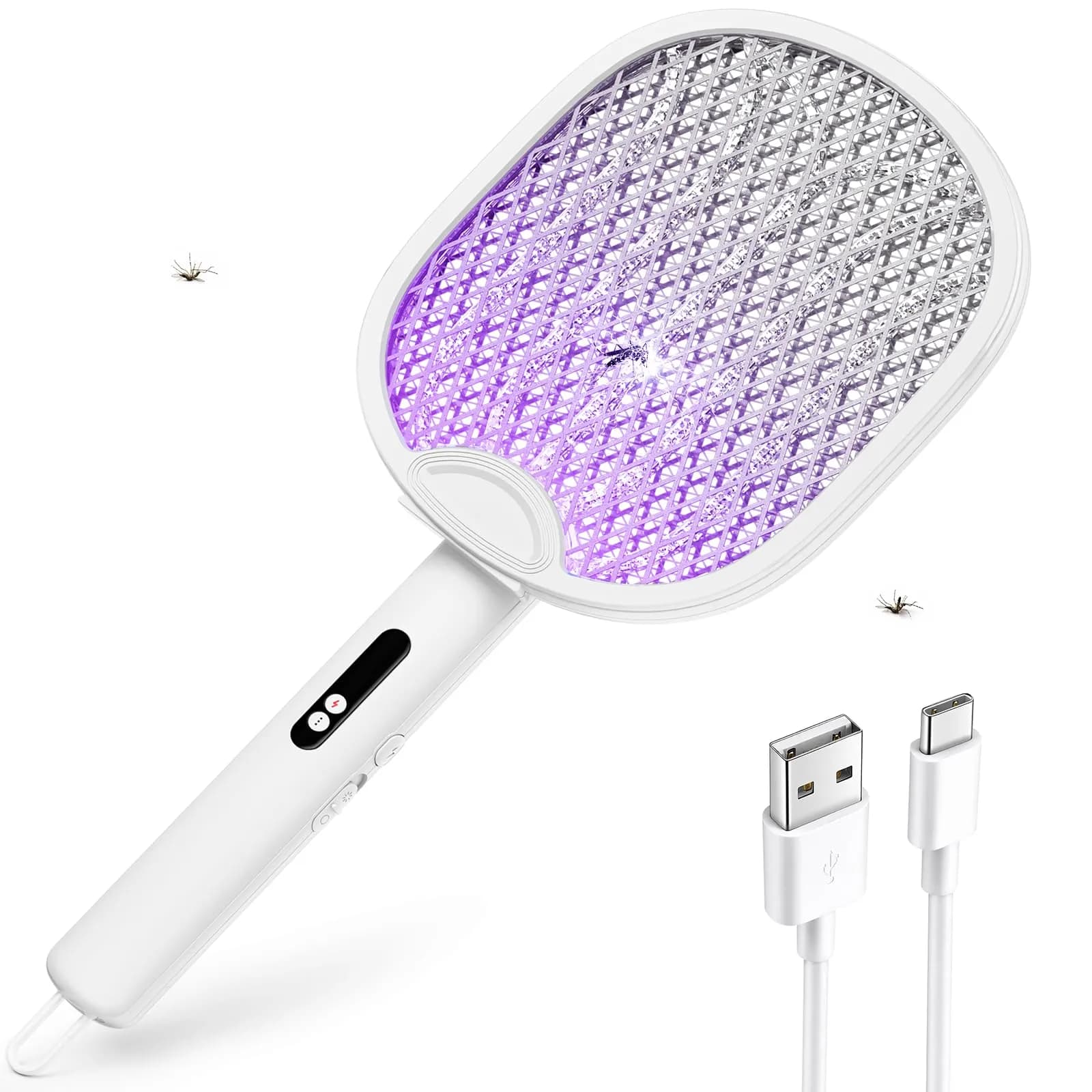 Raqueta Eléctrica Anti-Mosquitos ZOVHYYYA 4000V USB Recargable (varias tallas)