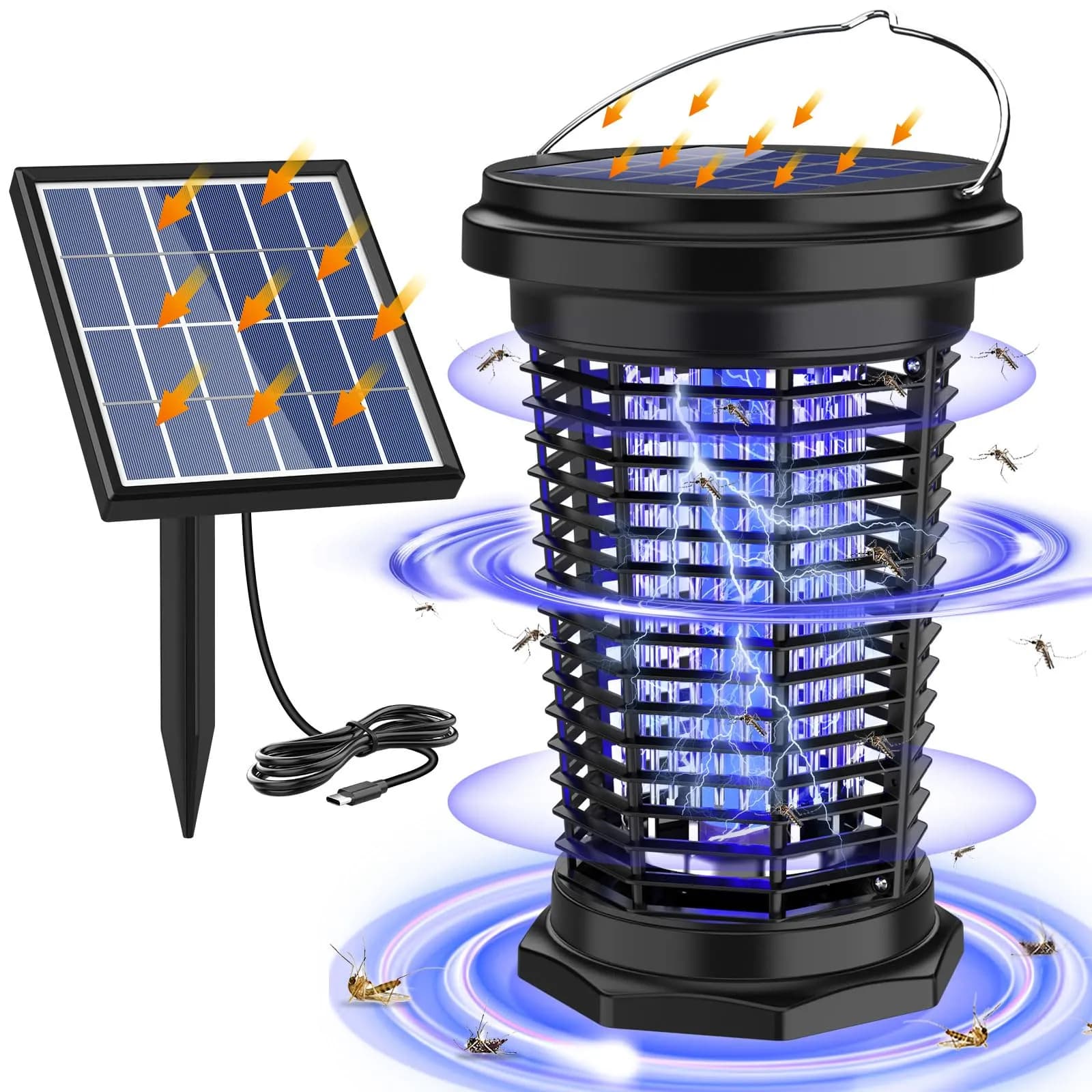 Lámpara solar antimosquitos 4500V con 40% de descuento