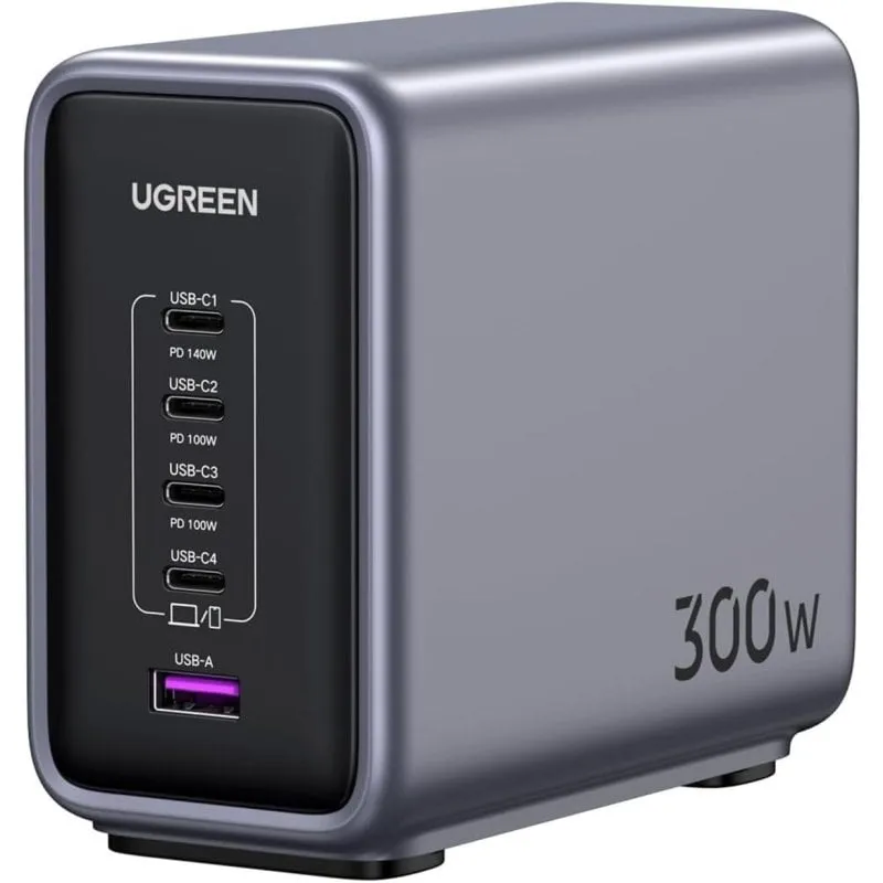 Estación de Carga Ugreen Nexode 300W GaN para 5 Dispositivos