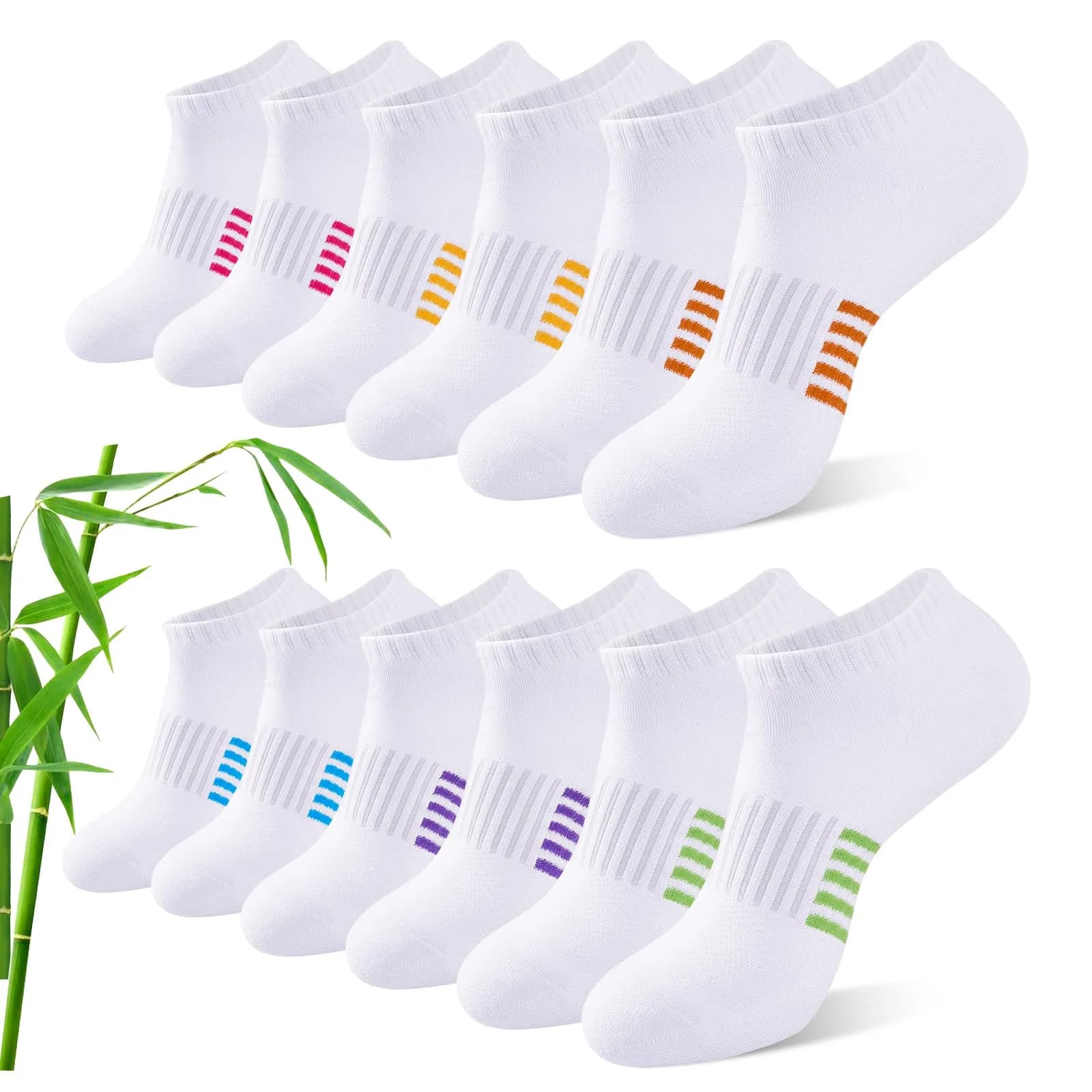Pack 6 Pares Calcetines Bambú Mujer Deportivos Running (varias tallas)