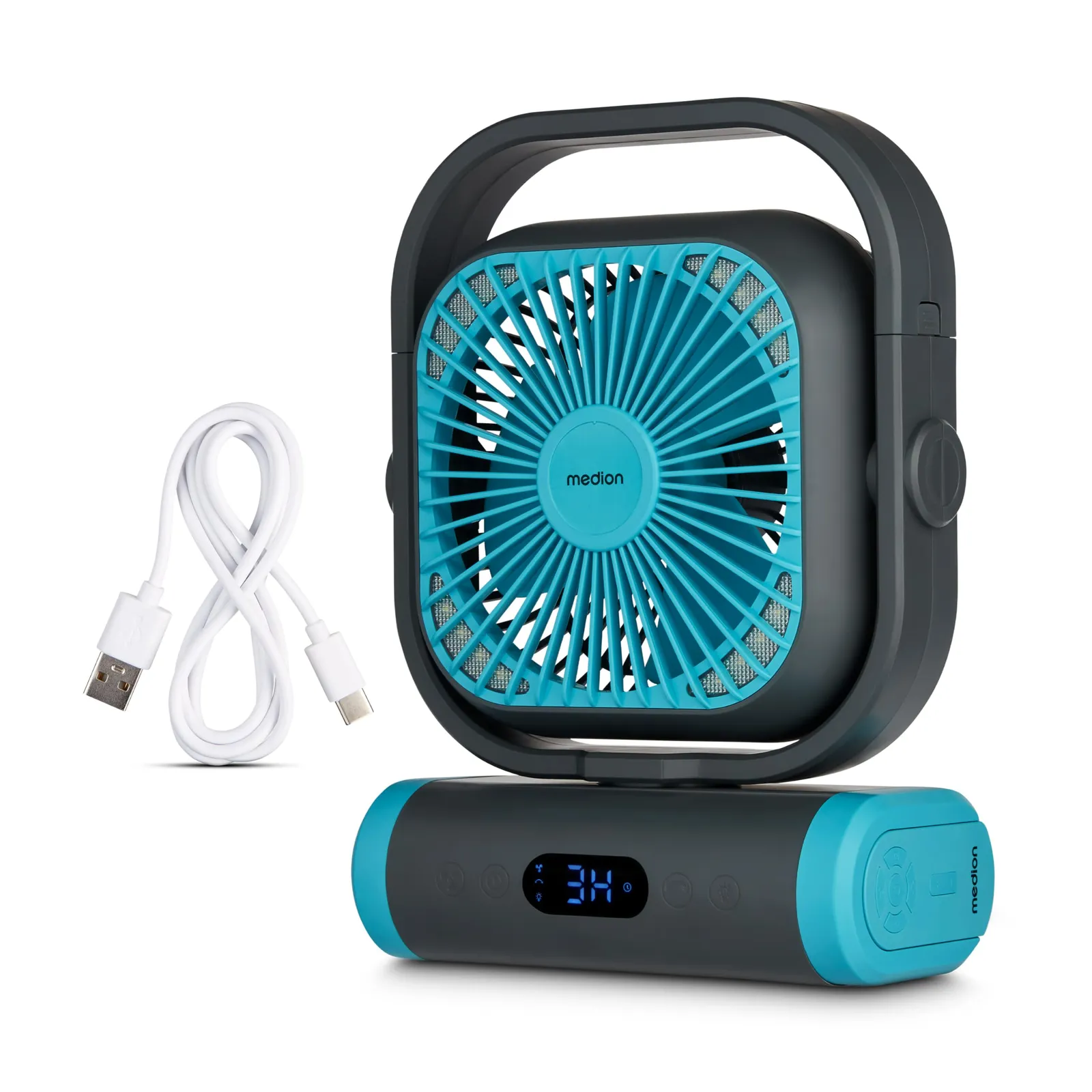 Ventilador Portátil MEDION E10 TF con Batería y Mando