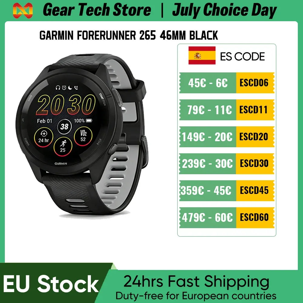Reloj deportivo GPS Garmin Forerunner 265 con pantalla AMOLED