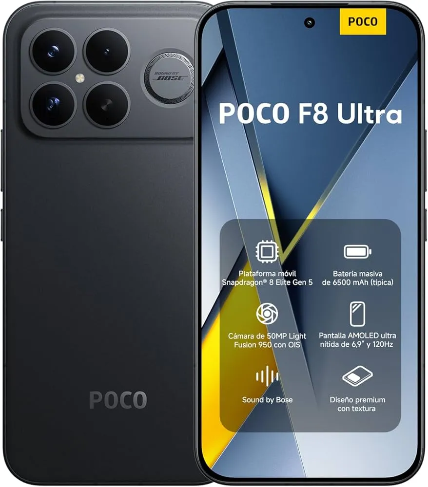 Smartphone Poco F8 Ultra AMOLED 120Hz 6500mAh