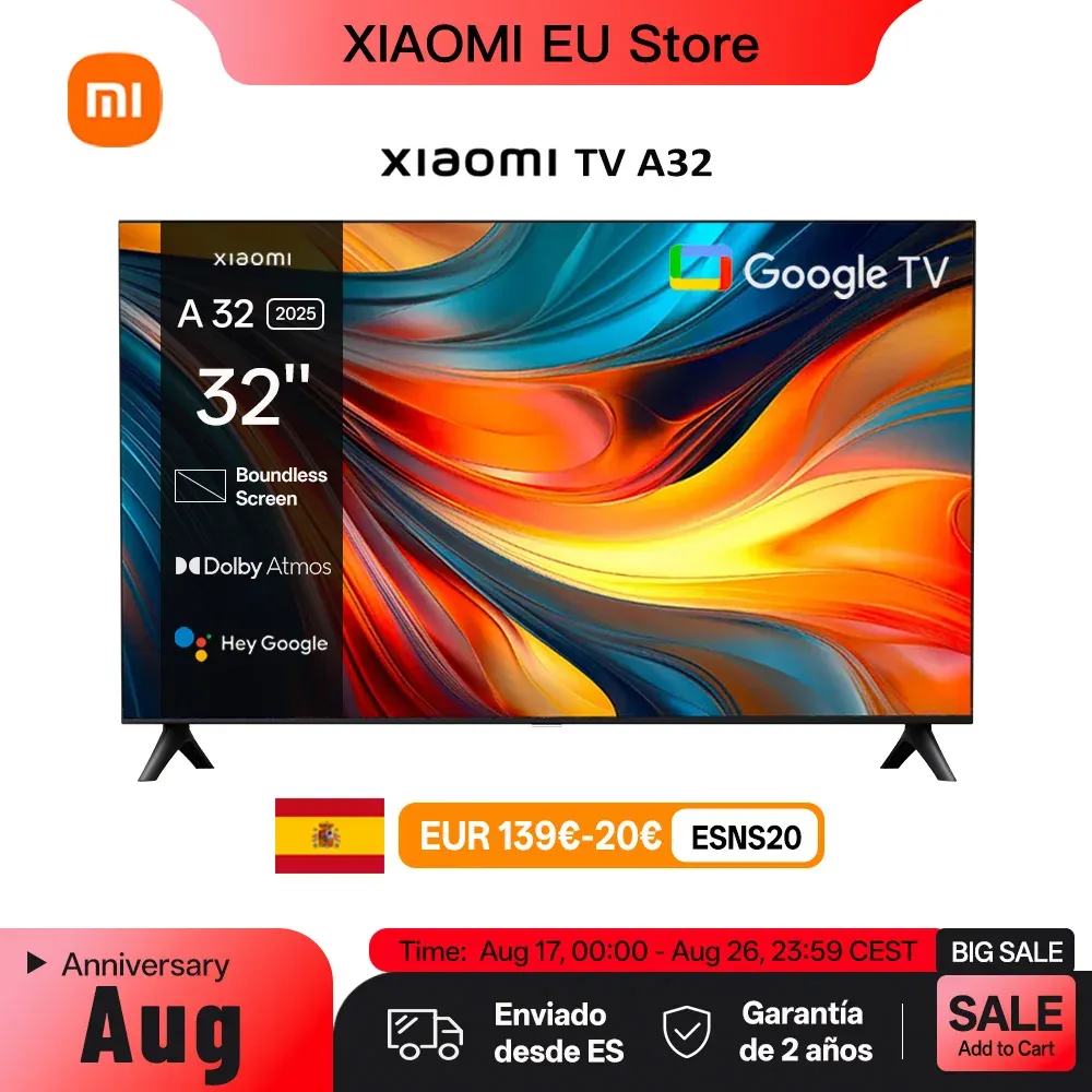 Televisor Xiaomi A 32 Smart TV de 32 pulgadas HD
