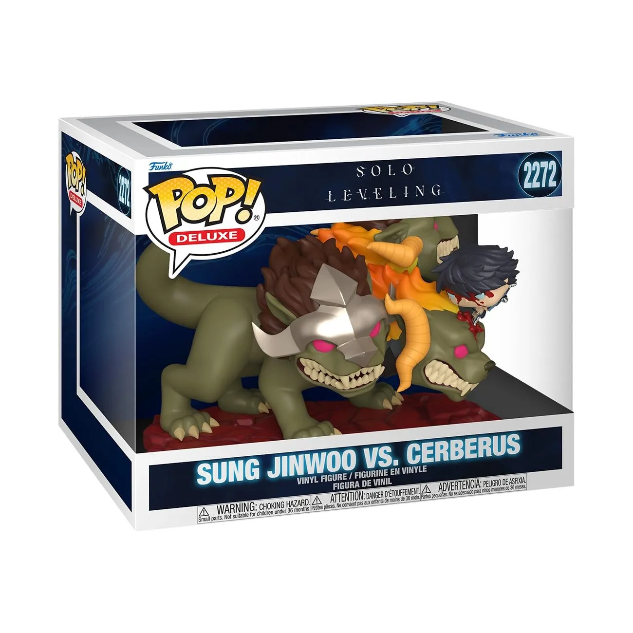 Figura Funko Pop! Deluxe de Solo Leveling: Jinwoo vs Cerberus