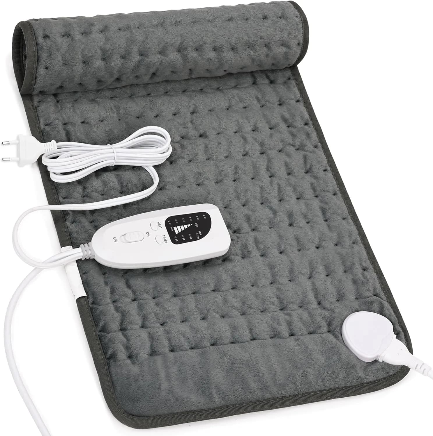 Manta eléctrica lumbar 30x60cm con 6 niveles de calor y temporizador