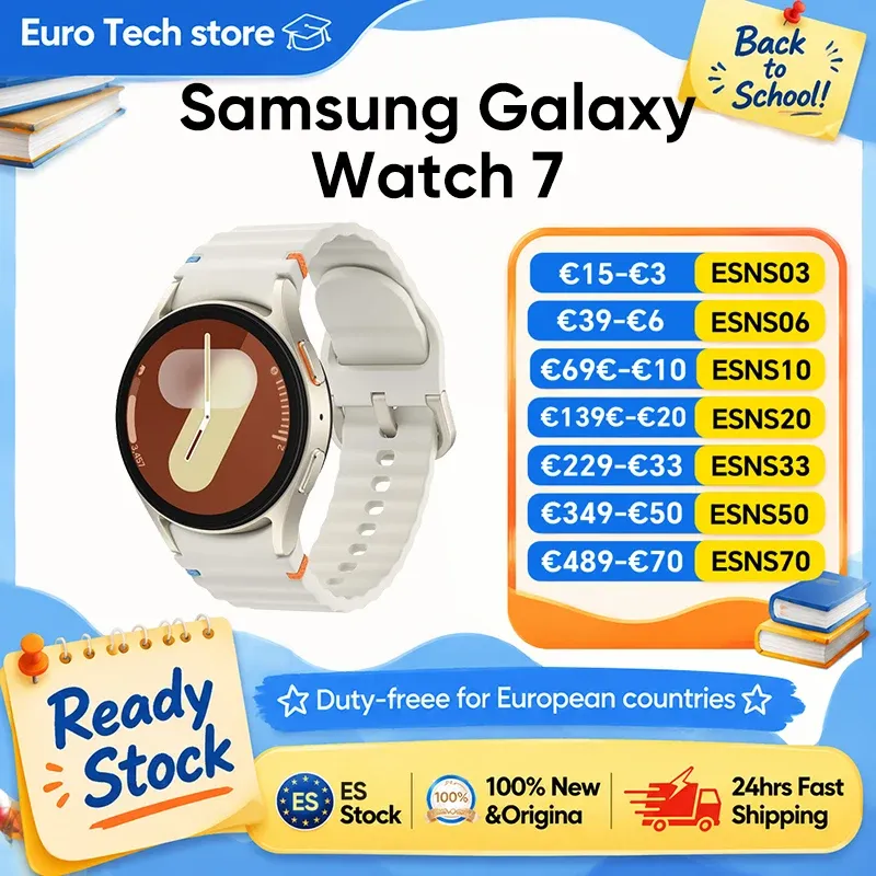 Smartwatch Samsung Galaxy Watch7 de 44mm con pantalla Super AMOLED y GPS