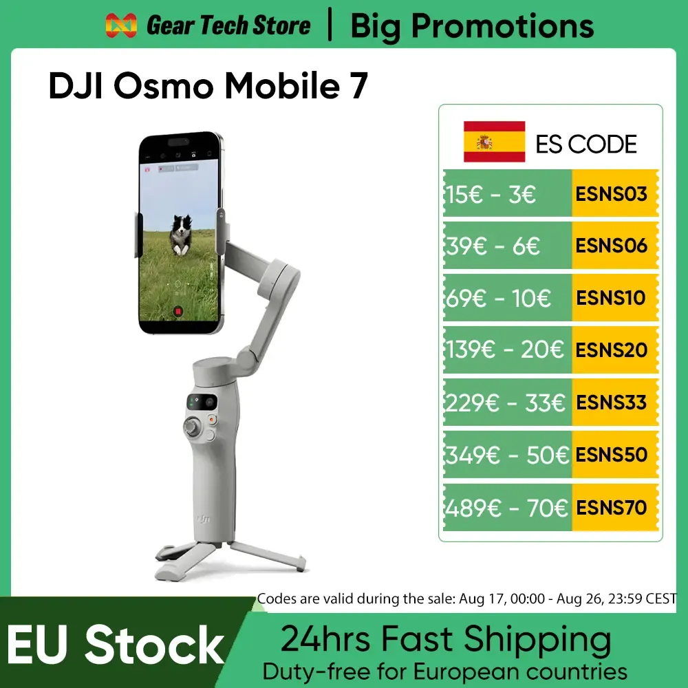Estabilizador DJI Osmo Mobile 7 para smartphone