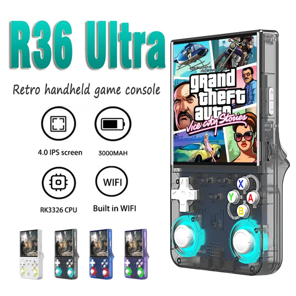 Consola R36 ULTRA pantalla 1:1 ampliada, 64 GB