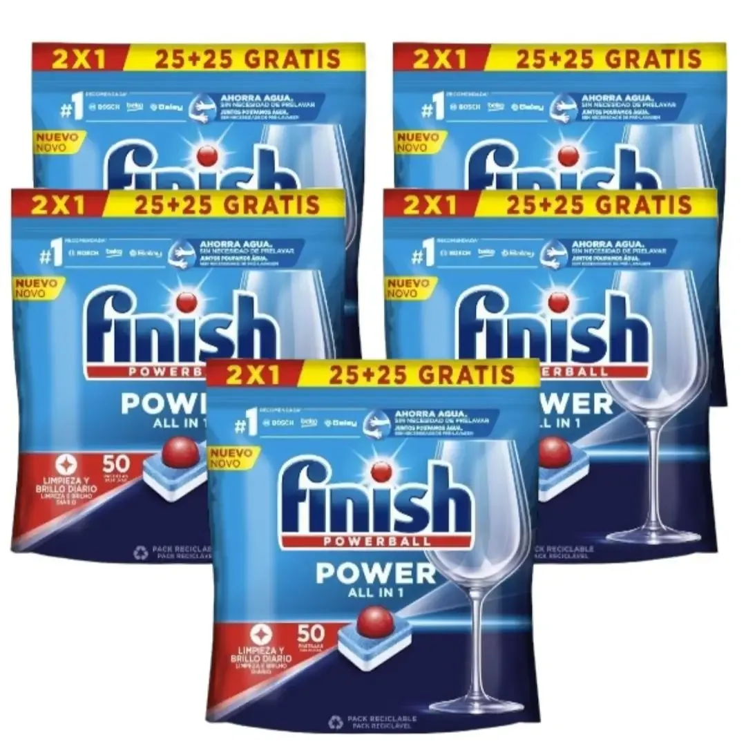 Pack 2x Pastillas Finish Power All in 1 (100uds)