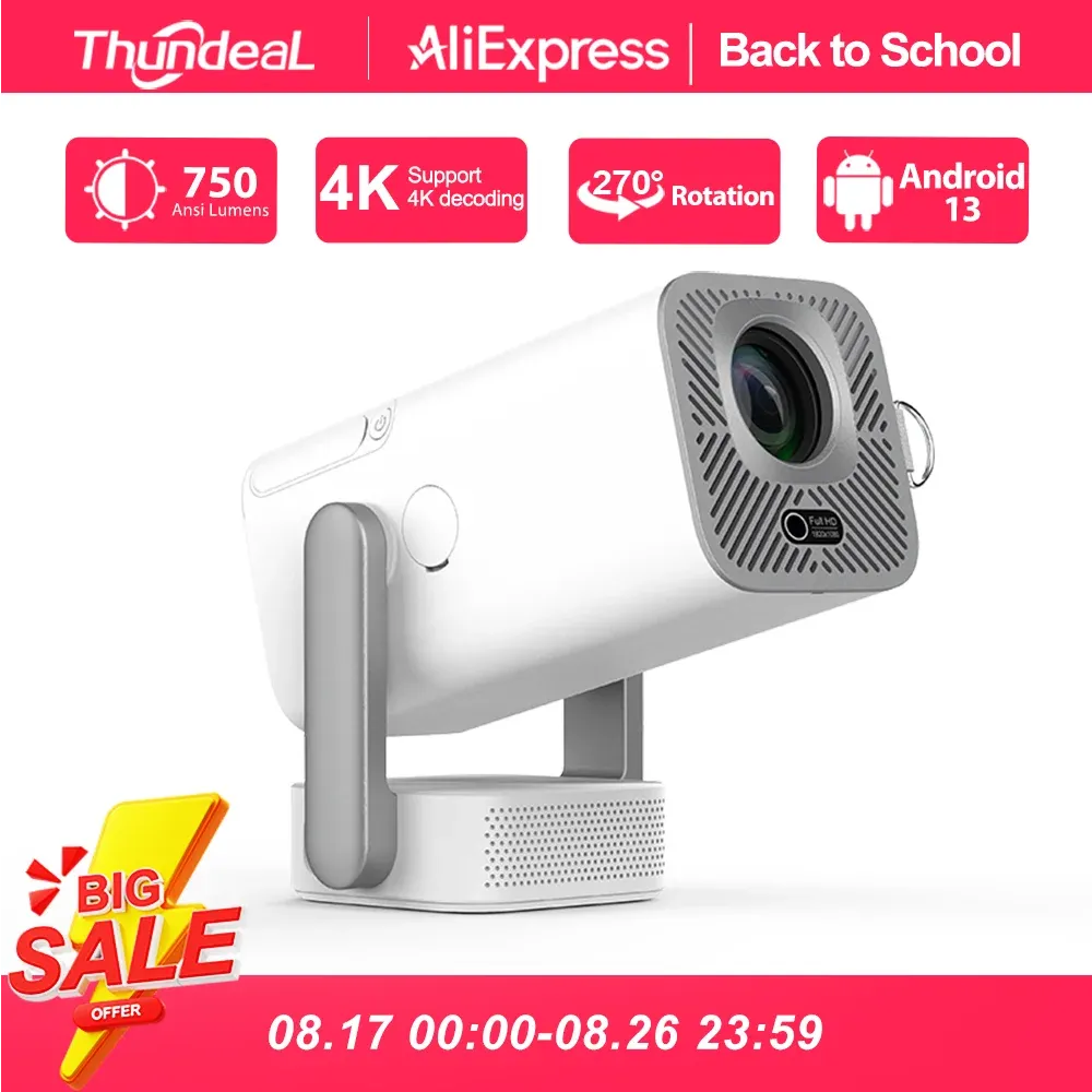 Mini Proyector ThundeaL HD TD80 Pro Full HD 1080P 4K WiFi Android Portátil