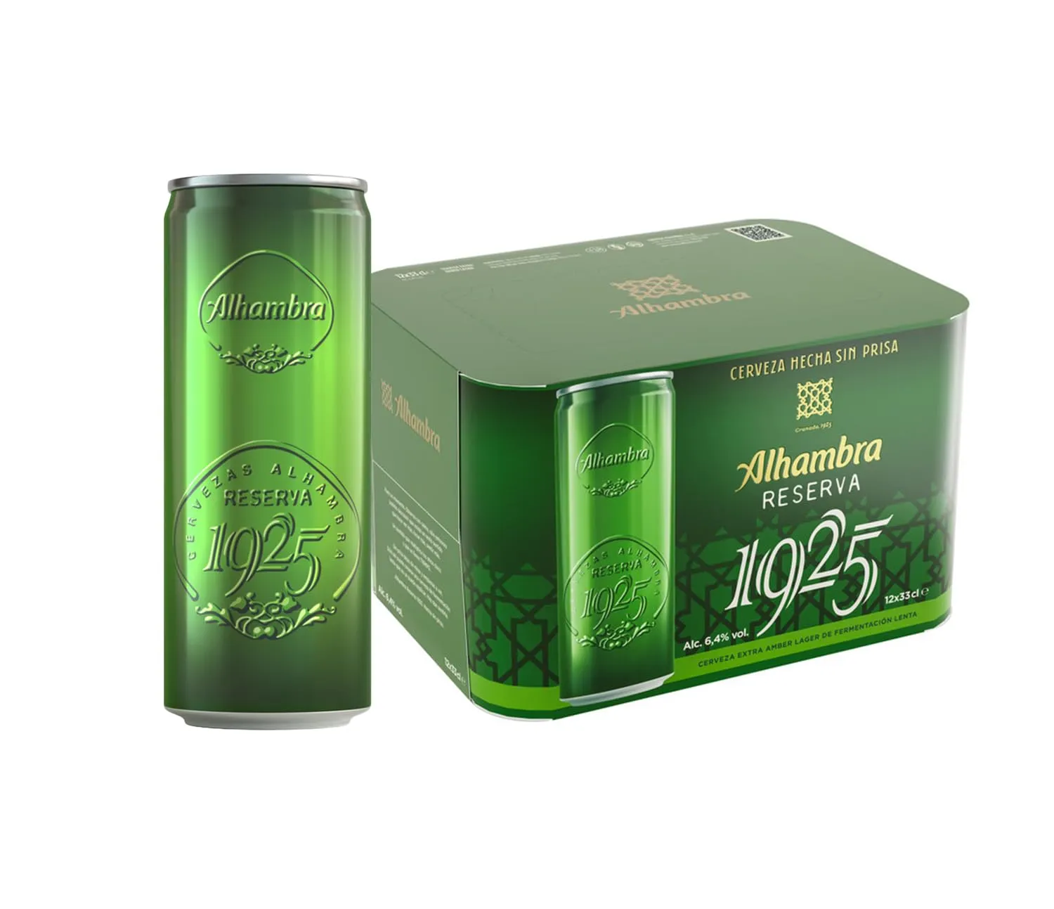 Cerveza Alhambra Reserva 1925 Extra Lager Pack 12 Latas 33cl