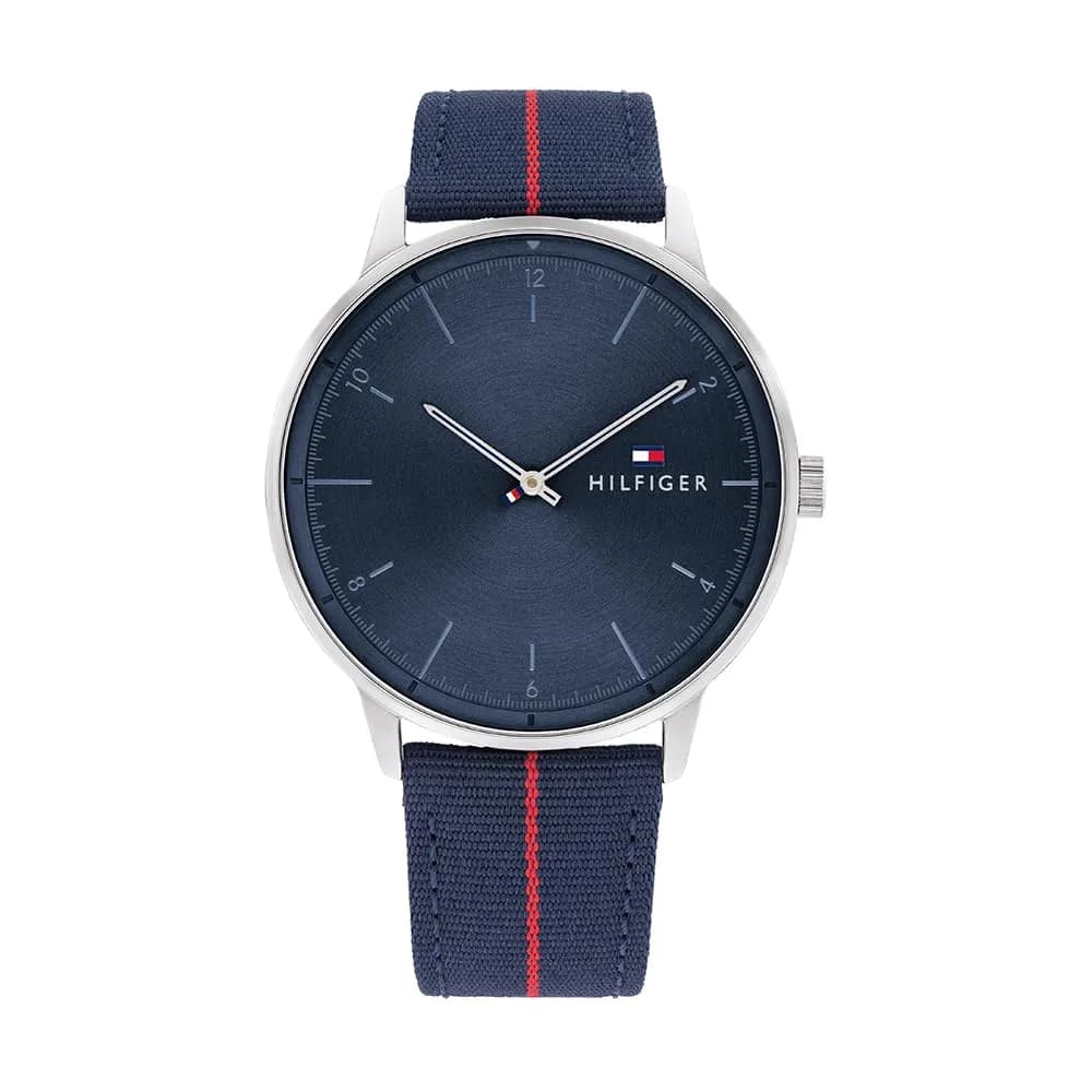 Reloj Analógico Tommy Hilfiger Hombre Correa Nailon Azul Marino
