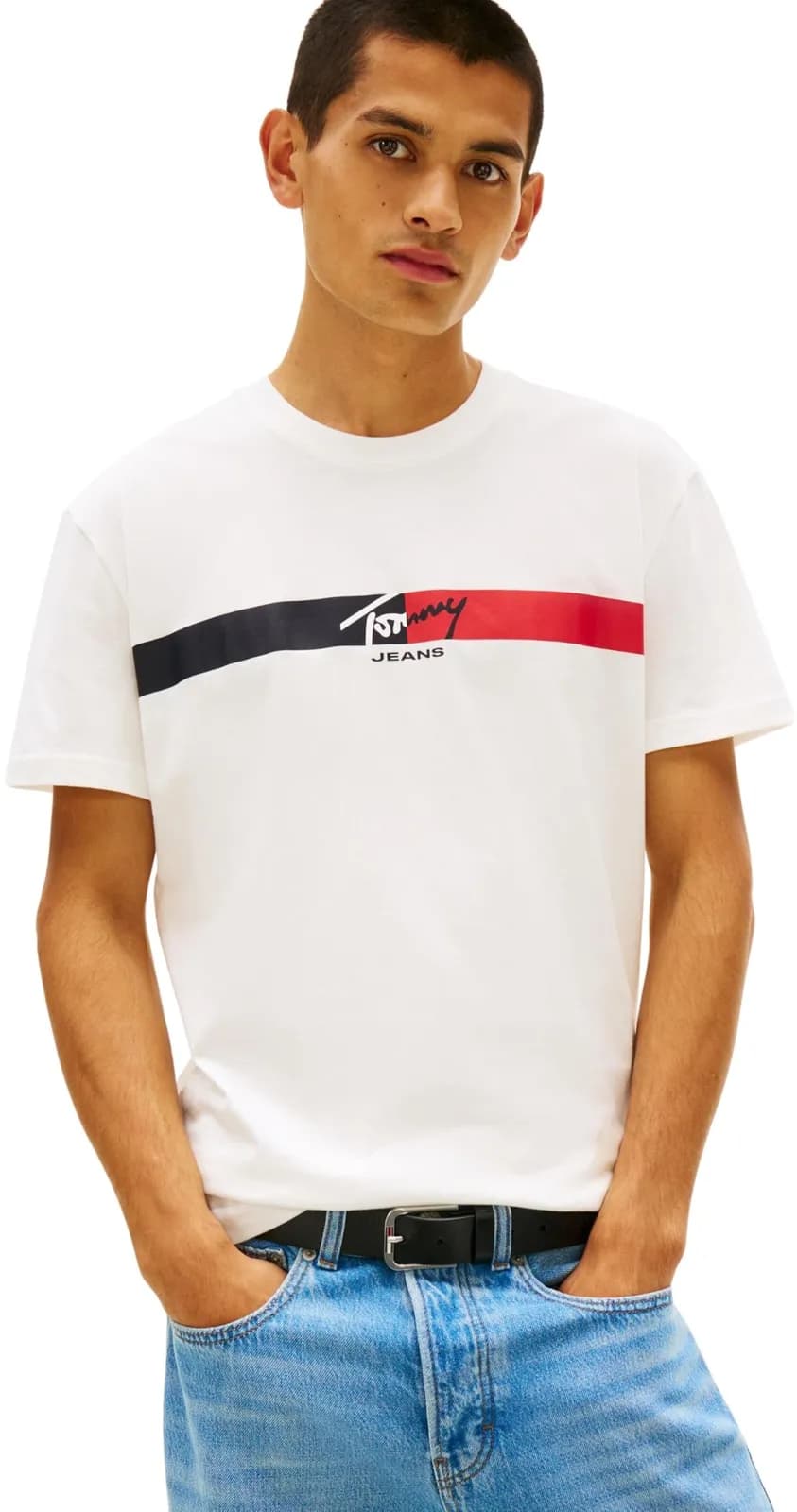 Camiseta Tommy Jeans Signature Stripe para hombre