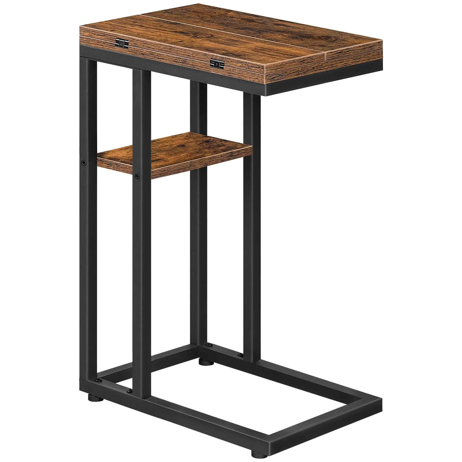Mesa Auxiliar Plegable Hoobro Forma C Marrón Vintage