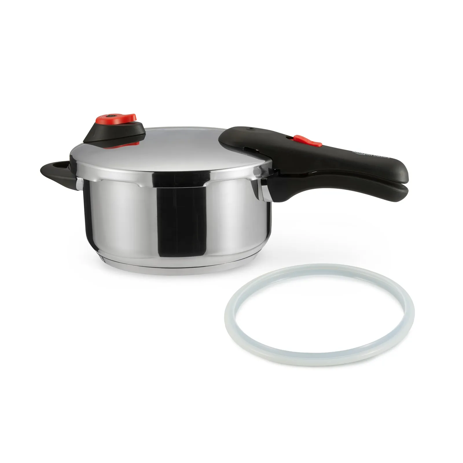 Amazon Basics Olla a Presión Acero Inoxidable 4L Inducción Plateada