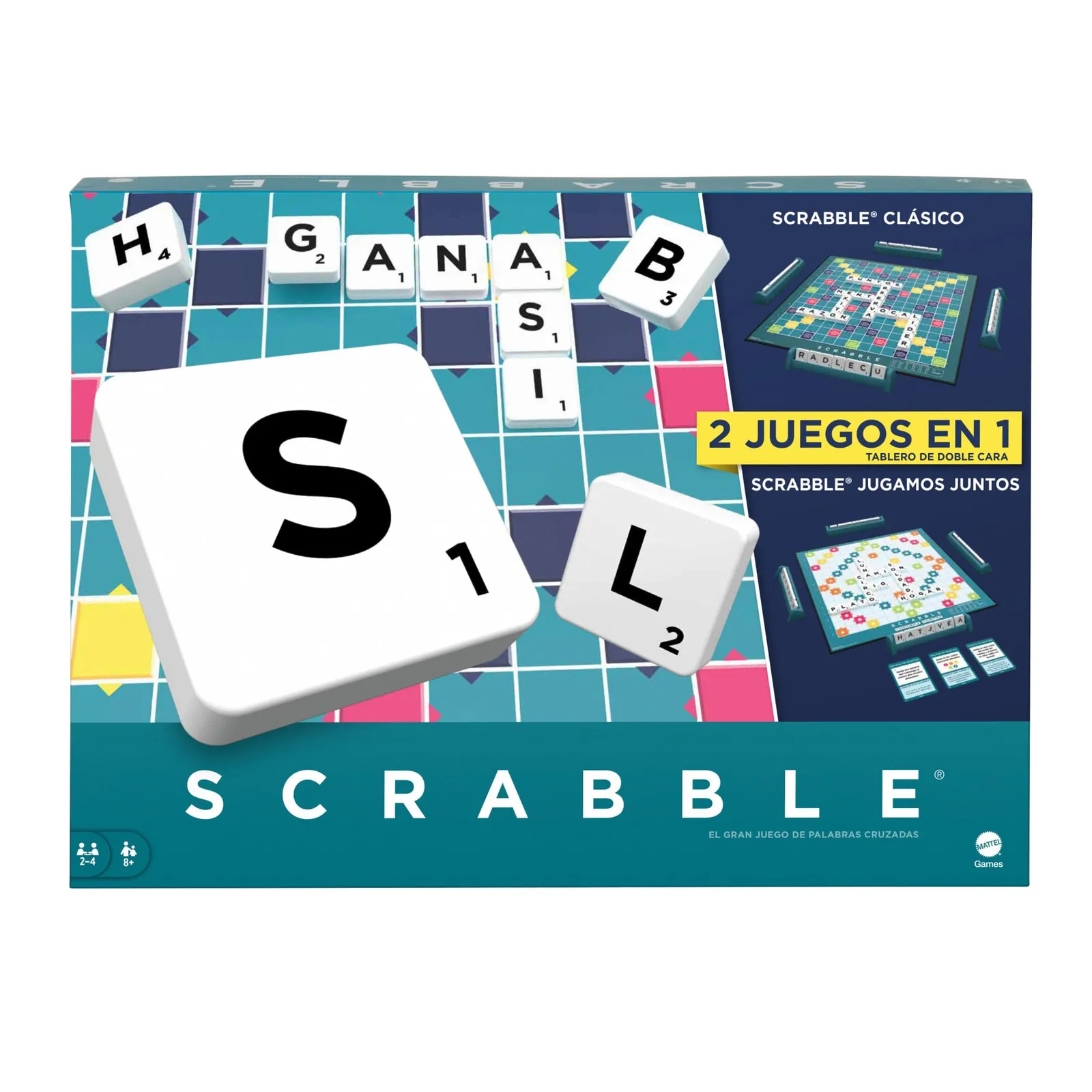Mattel Games Scrabble 2 Juegos en 1 (Español)
