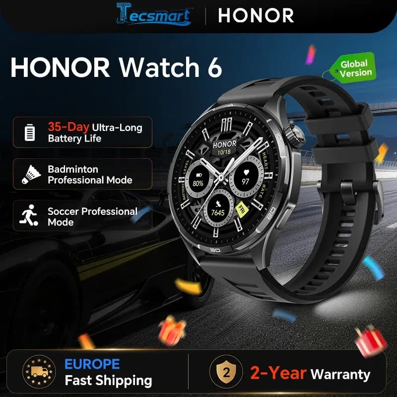Smartwatch deportivo Honor Watch 6 de 46,5mm con GPS y gran autonomía