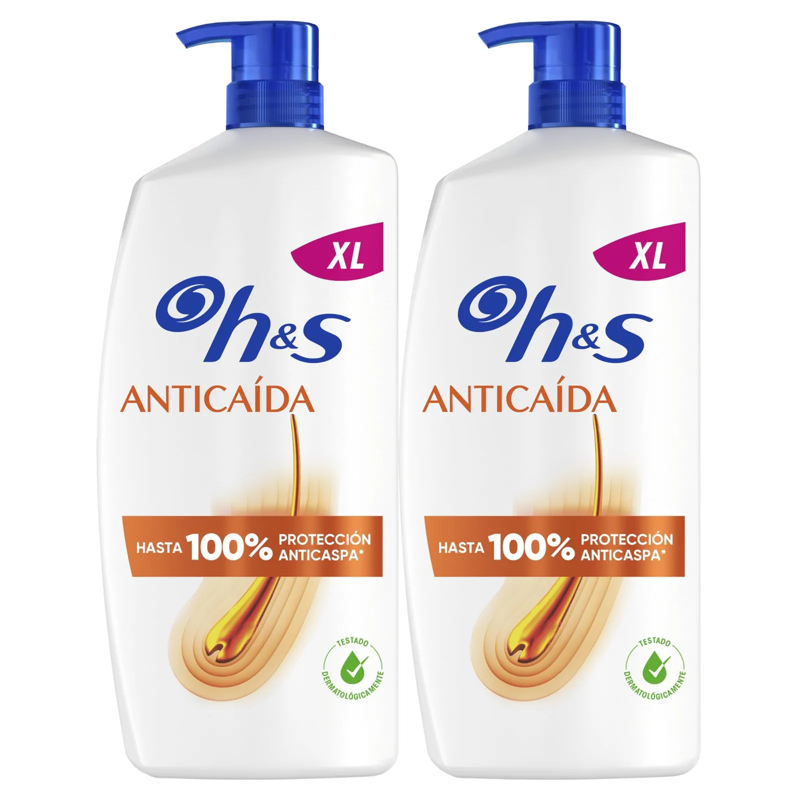 Pack 2x H&S Champú Anticaspa Anticaída con Cafeína 800ml
