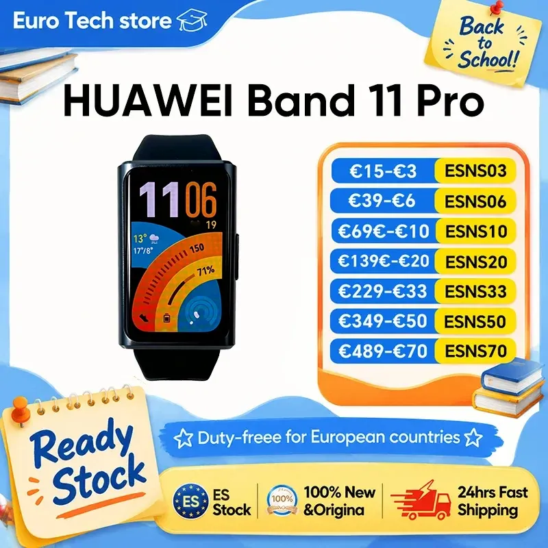 Huawei Band 11 Pro Smartwatch Pantalla AMOLED 1.62" Negra