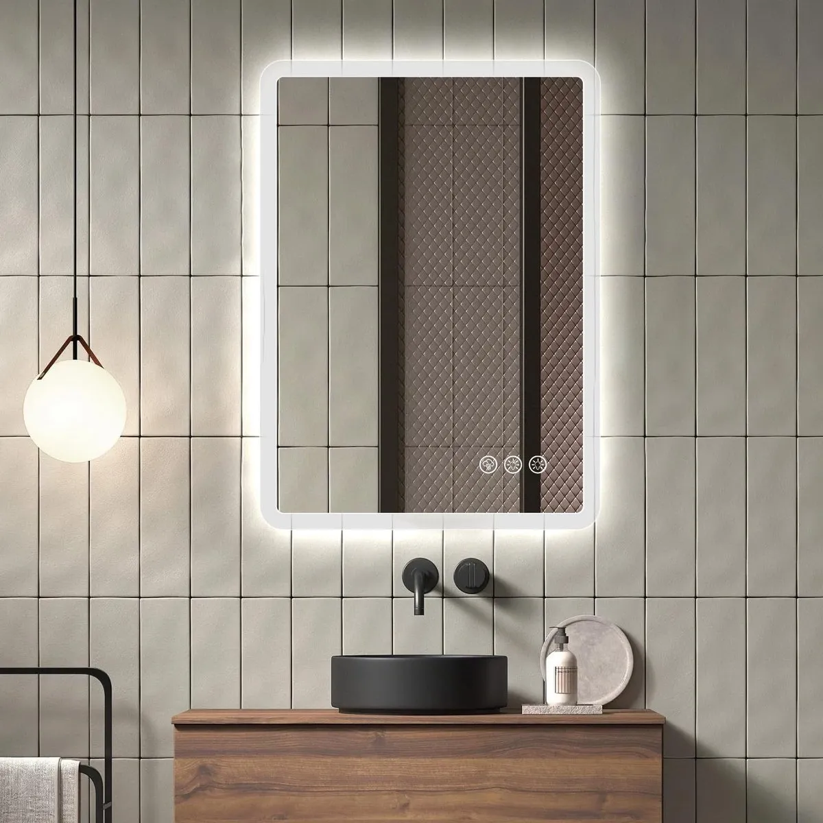 Espejo de Baño LED 50x70cm Regulable con Antivaho y Memoria (varias medidas)