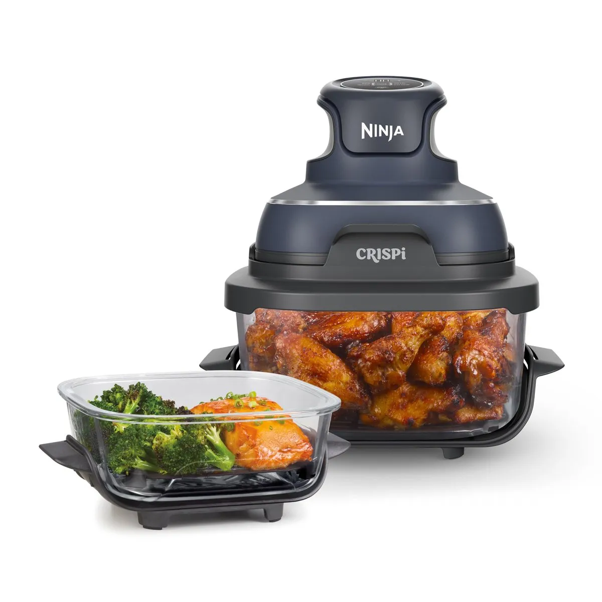 Freidora de Aire Ninja CRISPi 3.8L (2 Recipientes de Vidrio, 4 en 1)