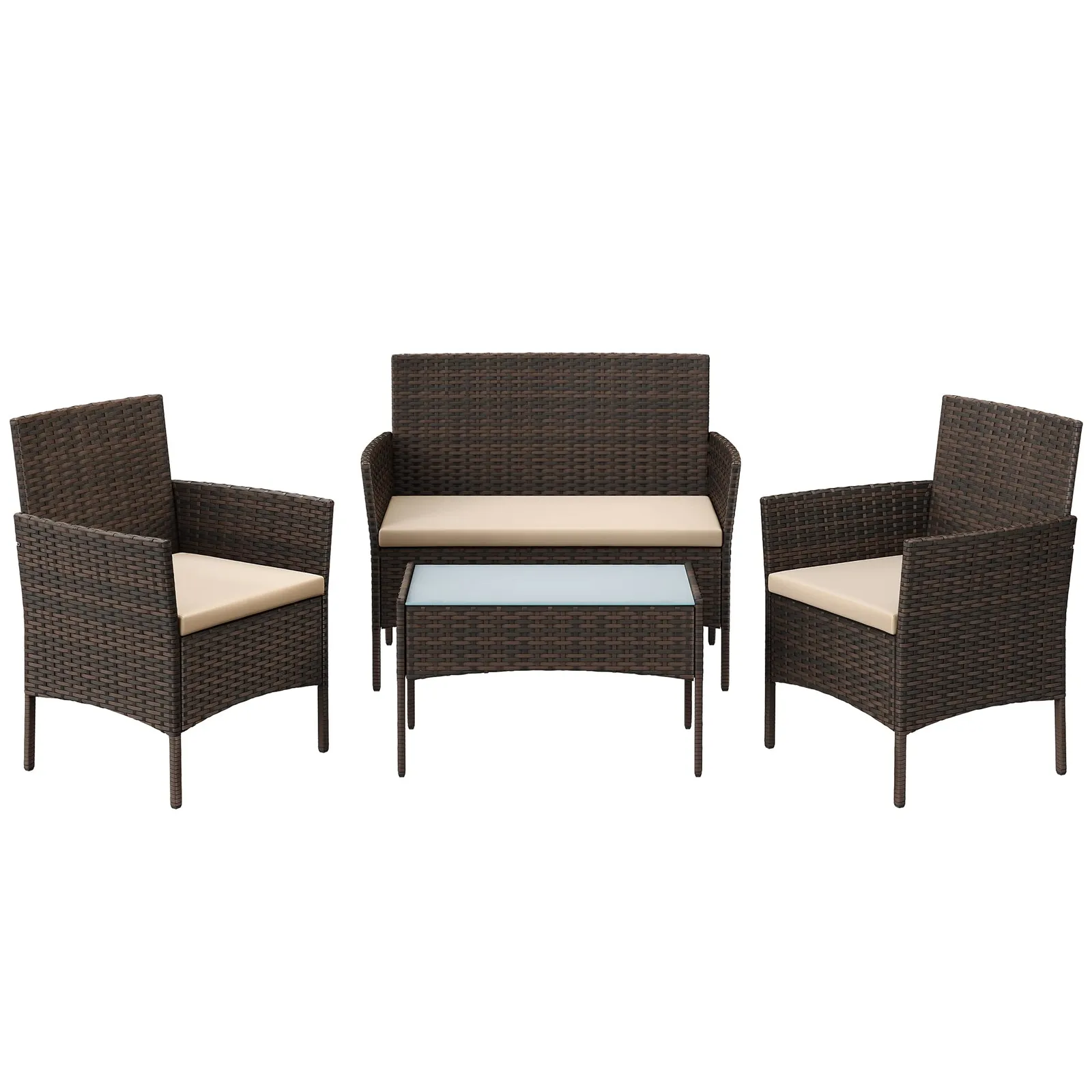 Conjunto de Jardín Ratán PE SONGMICS 4 Piezas