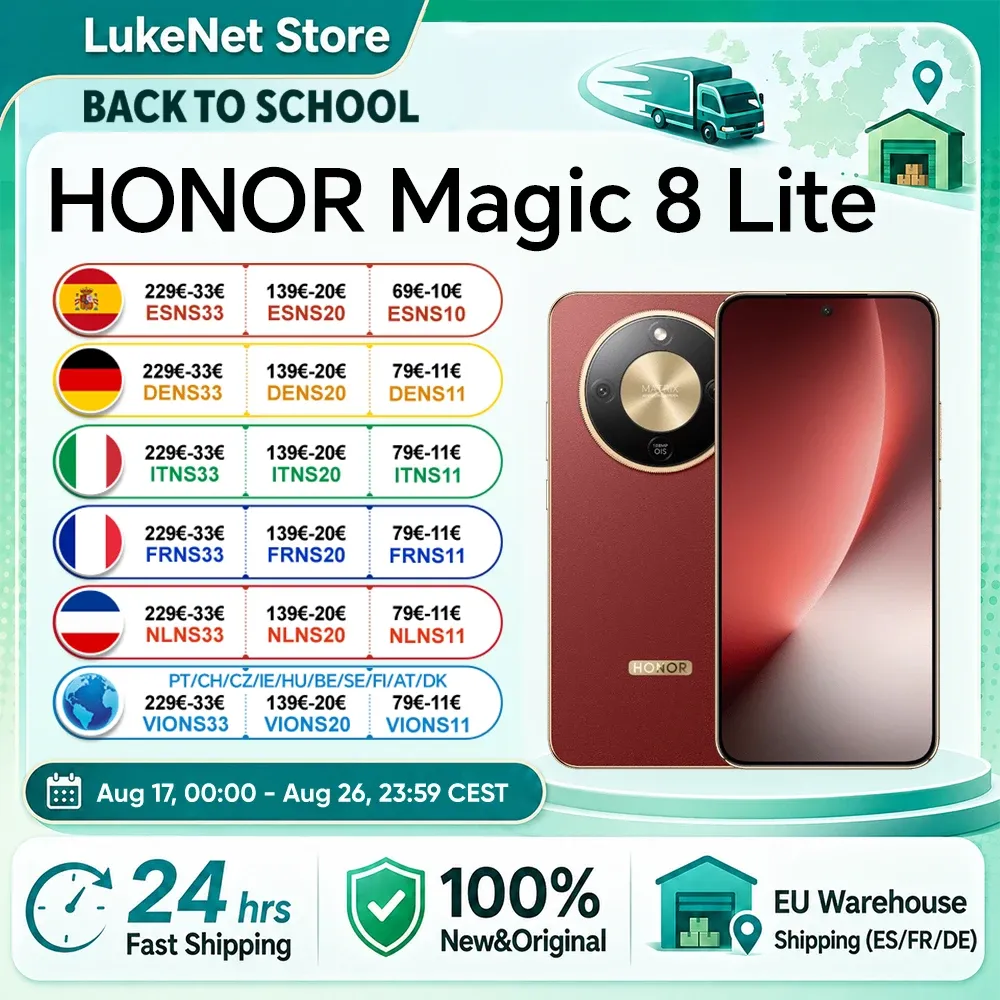HONOR Magic 8 Lite 5G 8GB/256GB - Snapdragon 6 Gen4, 108MP OIS AI, 7500mAh