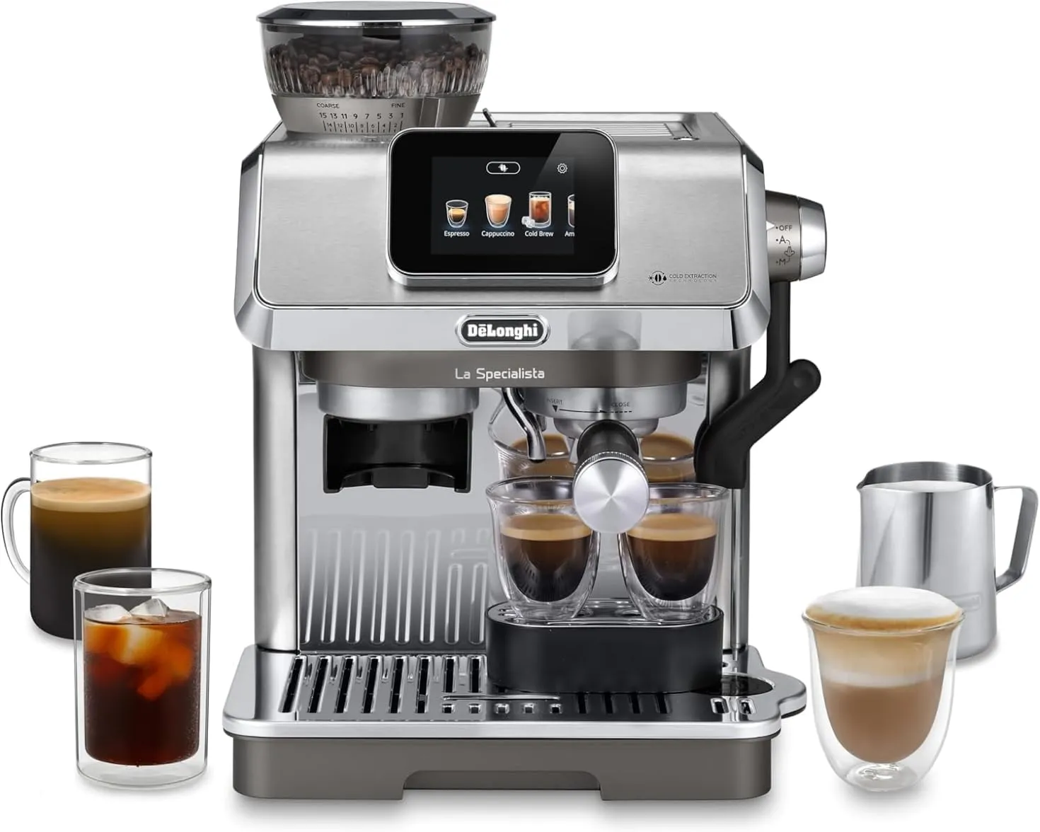 Cafetera Espresso De'Longhi La Specialista Touch con Molinillo Integrado