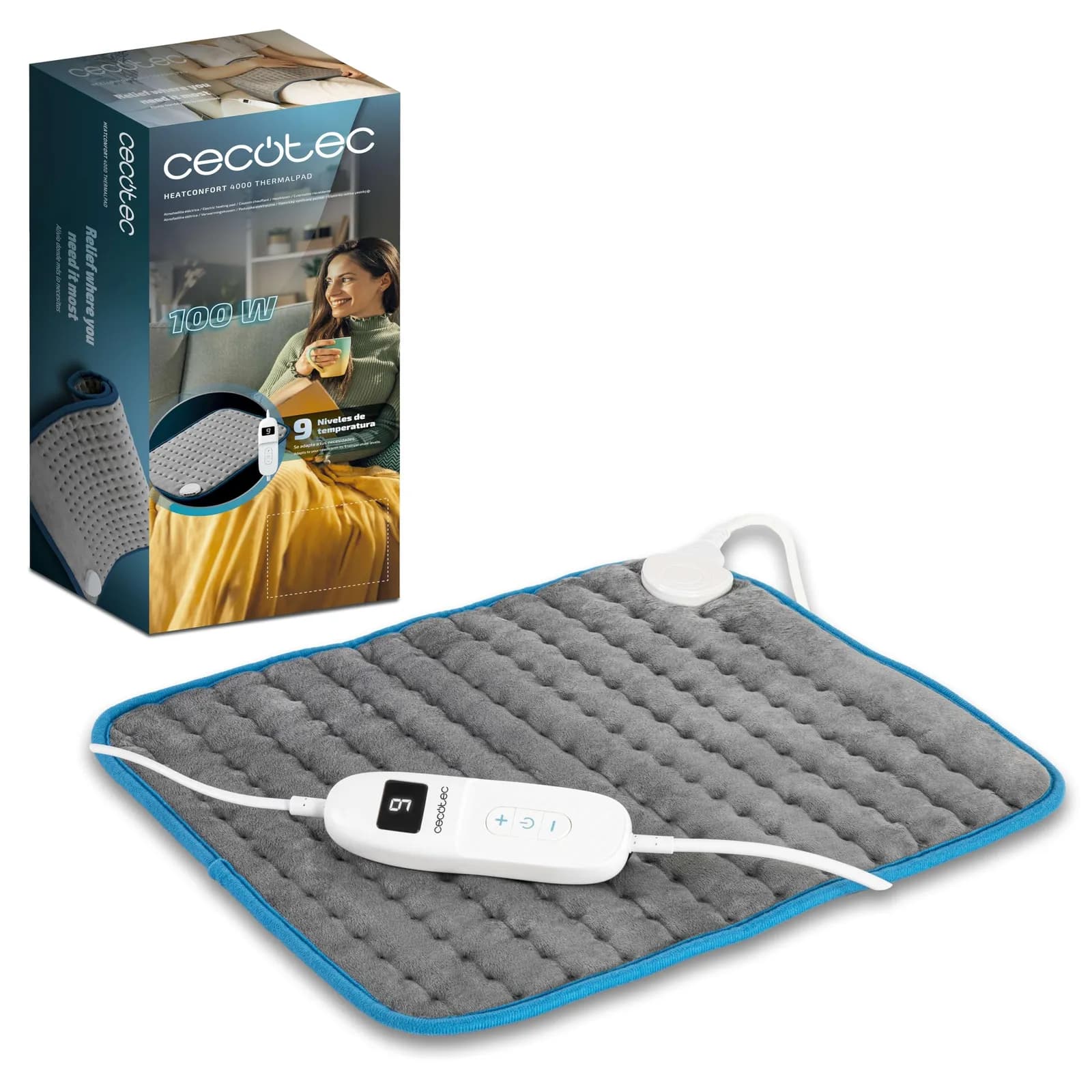 Almohadilla Eléctrica Cecotec HeatConfort 4000 ThermalPad 35x40cm
