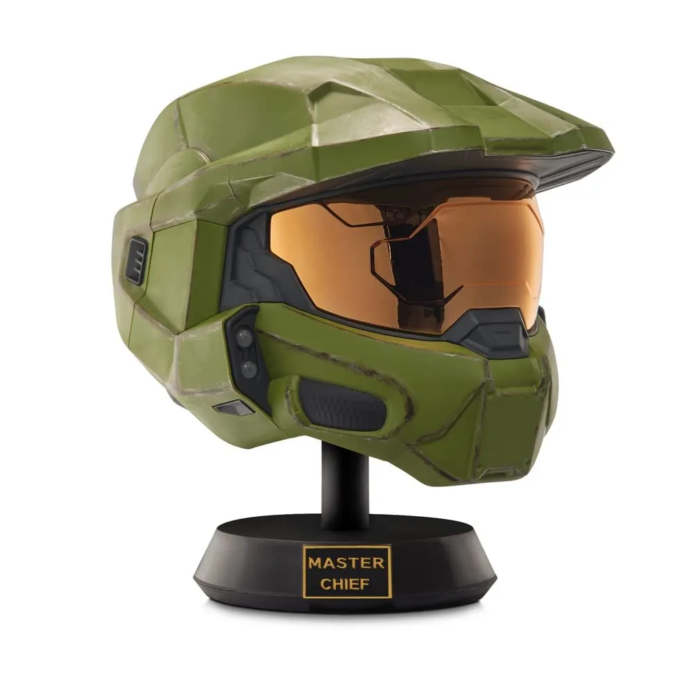 Casco Halo Jefe Maestro de Lujo con soporte y luces LED