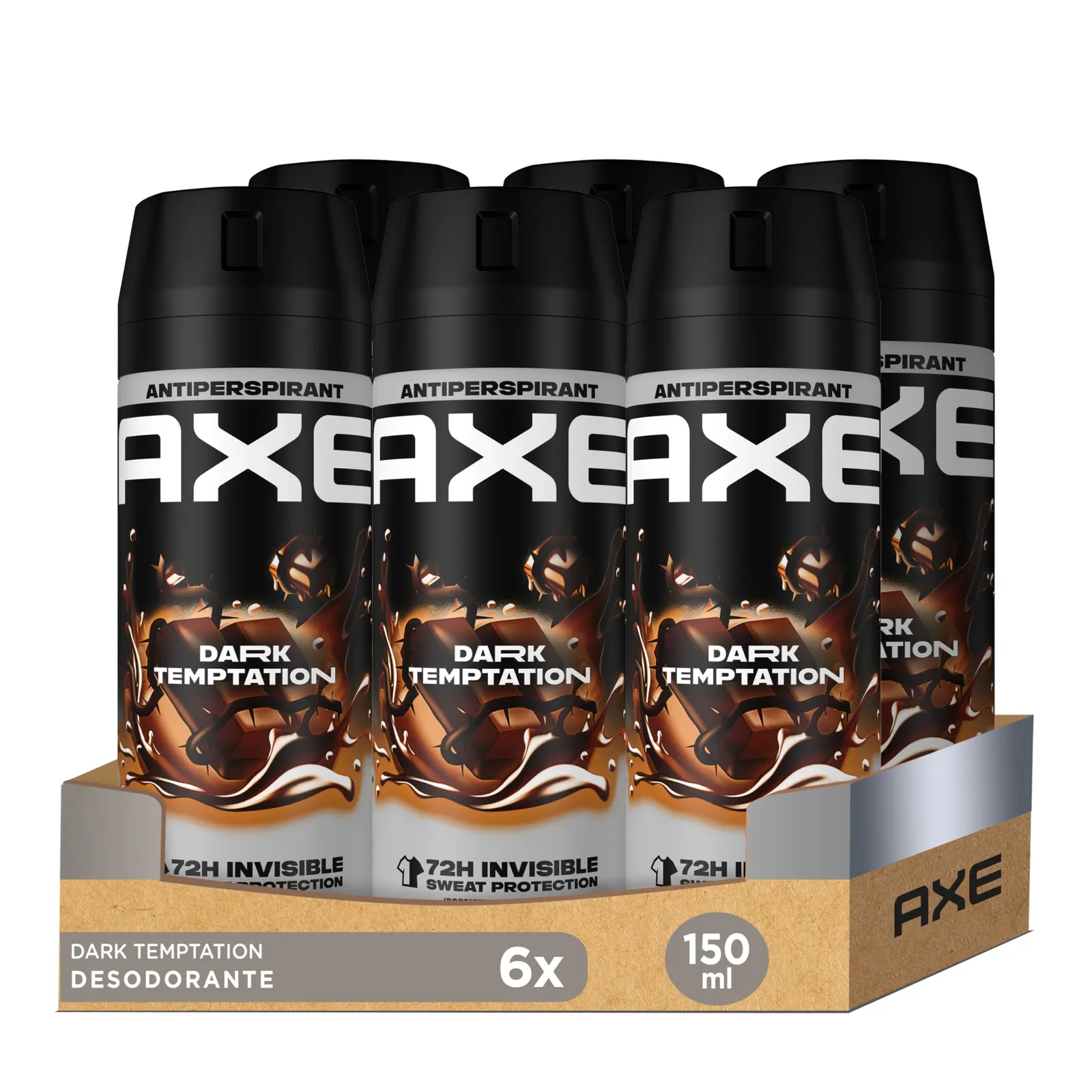 Pack 6x 150ml Desodorante Antitranspirante Axe Dark Temptation