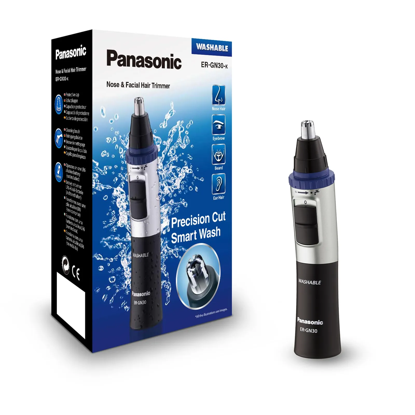 Panasonic ER-GN30 Recortadora de Vello Nasal y Auricular